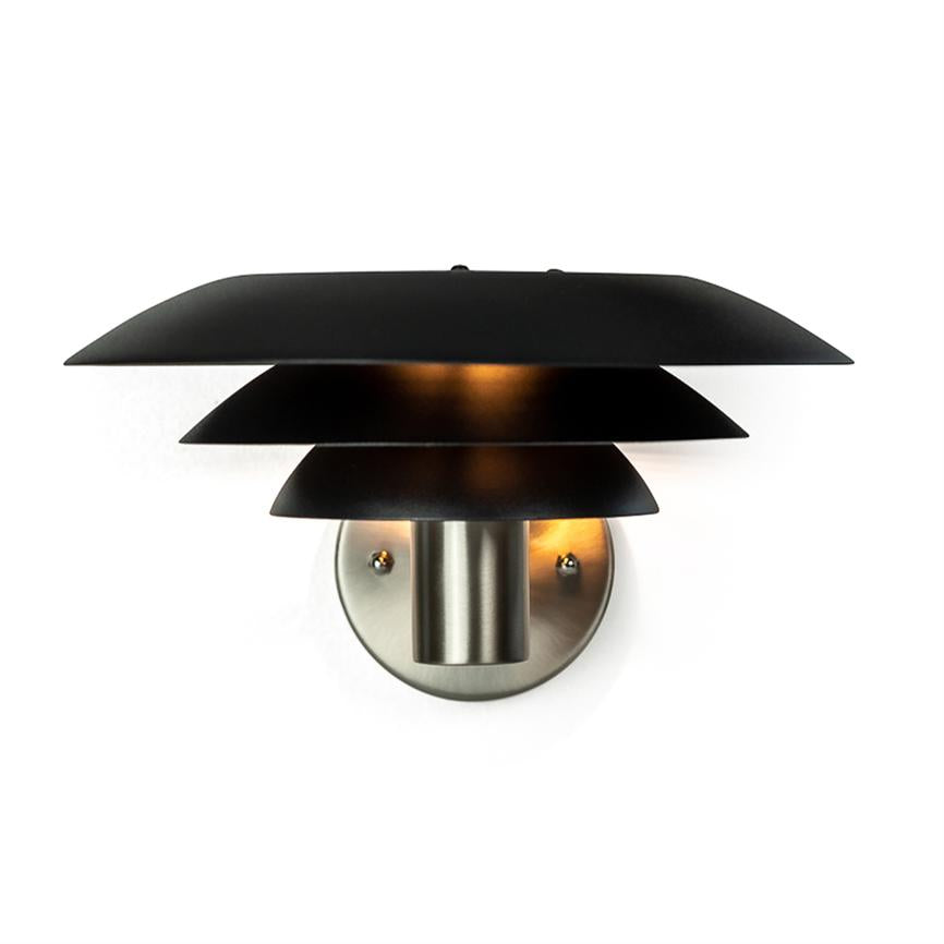 DL25 Outdoor Wall Light - Black/Steel