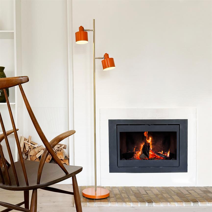 Ocean Floor Lamp - Orange/Brass – Dyberg Larsen