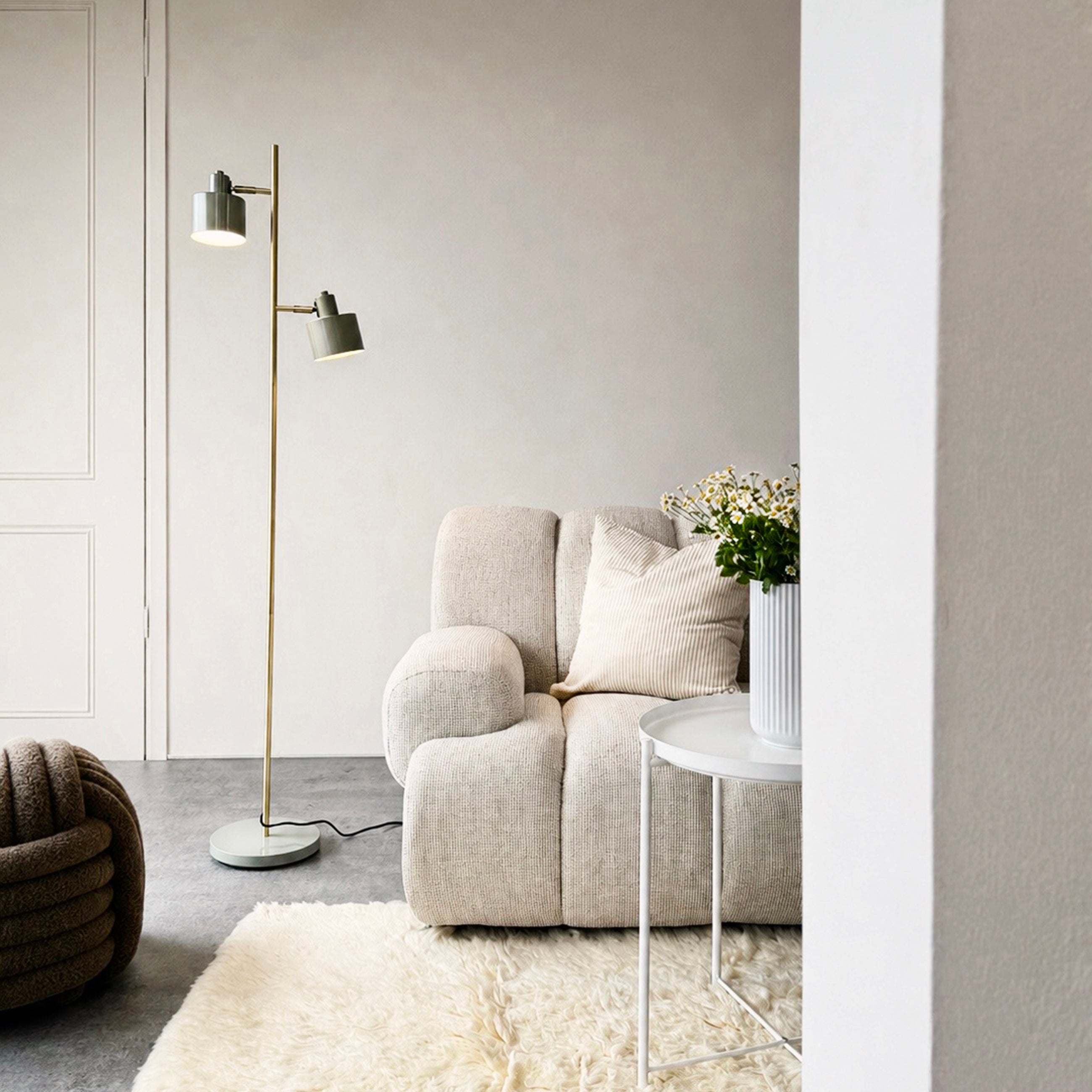 【最終値下】Cord floor lamp Ocean Floor Lamp - Olive/Brass – Dyberg Larsen
