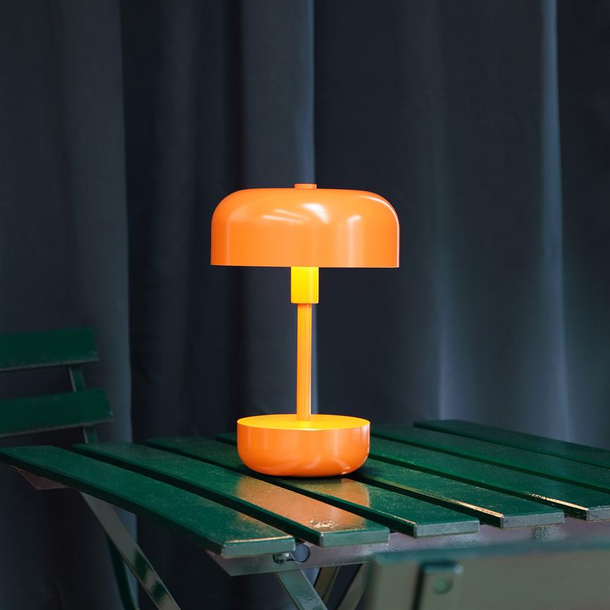 Haipot LED Rechargeable Table Lamp - Orange – Dyberg Larsen