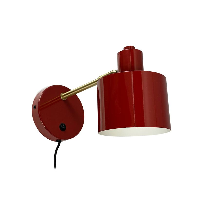 Ocean Wall Light - Dark Red/Brass – Dyberg Larsen