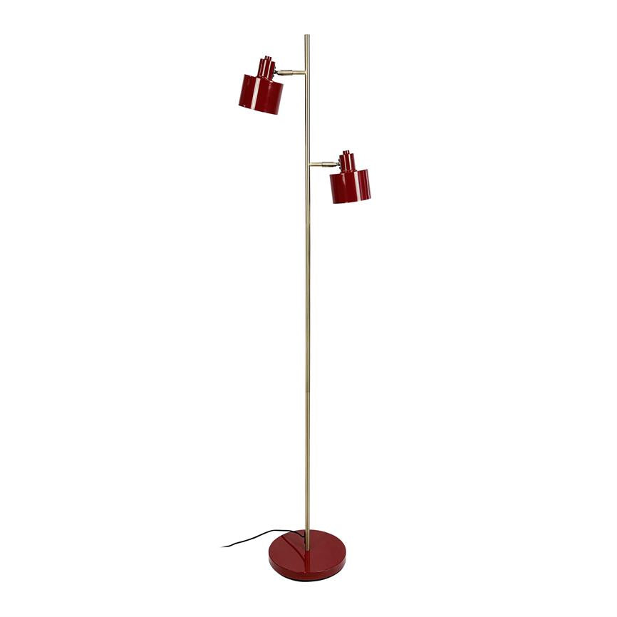 Ocean Floor Lamp - Dark Red/Brass