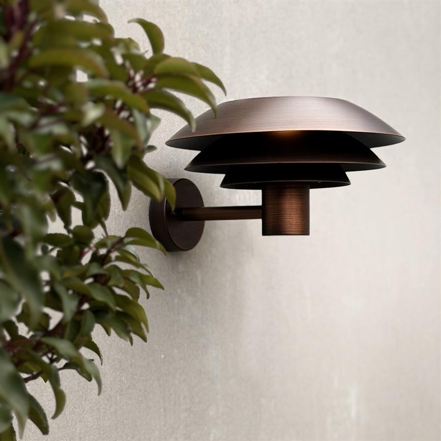 和風竹製ウォールランプ 300×220×400mm DL31 Outdoor Wall Sconce, Antique Look - Copper – Dyberg Larsen