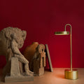 Moovelight Table Lamp with Wireless Charger, Brass