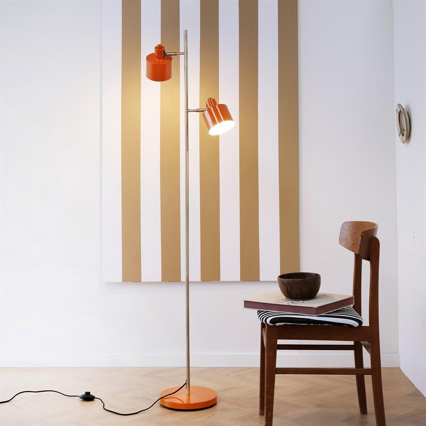 Ocean Floor Lamp - Orange/Brass
