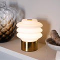 Diva LED Rechargeable Table Lamp - Brass/Opal