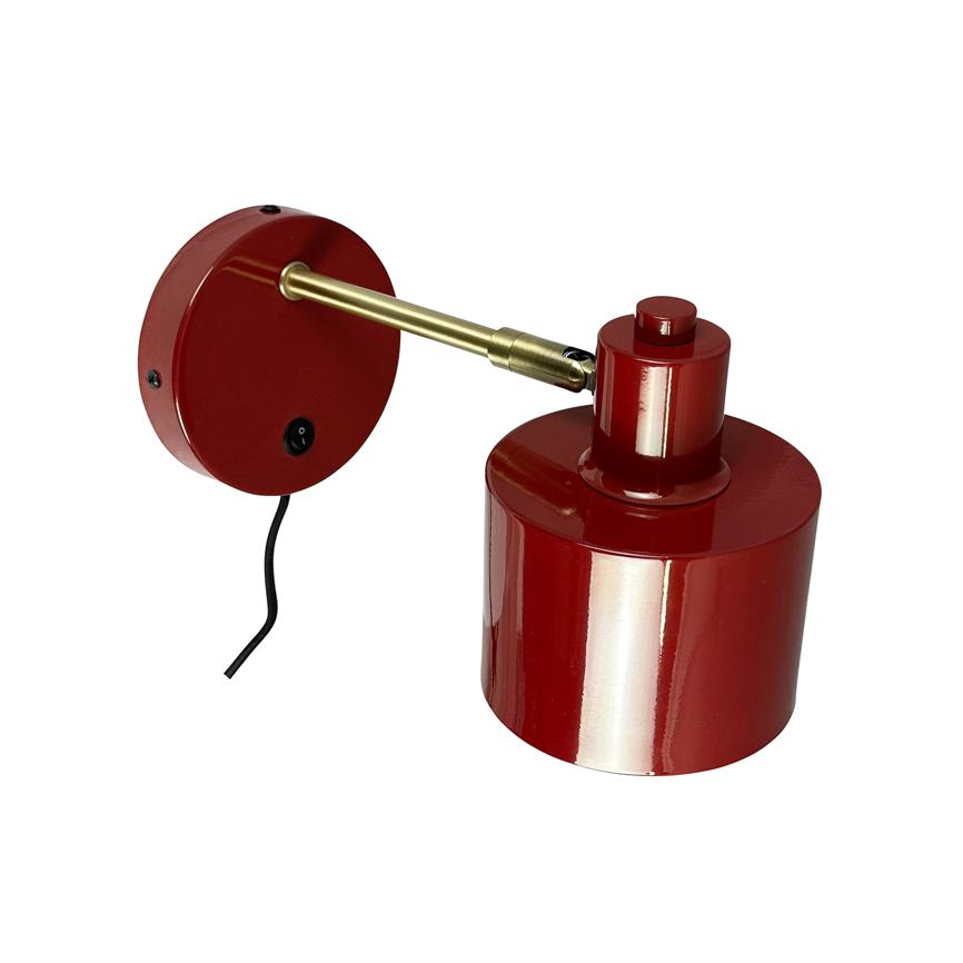 Ocean Wall Light - Dark Red/Brass – Dyberg Larsen