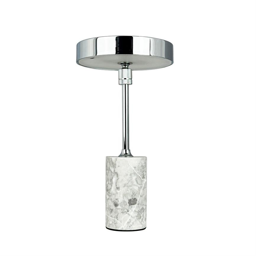 Starlight LED Rechargeable Table Lamp - Chrome/Grey Marble