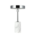 Chrome/ White marble
