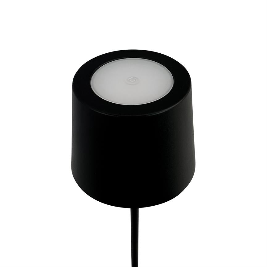 KARL LED lamp with 2 tubes, black