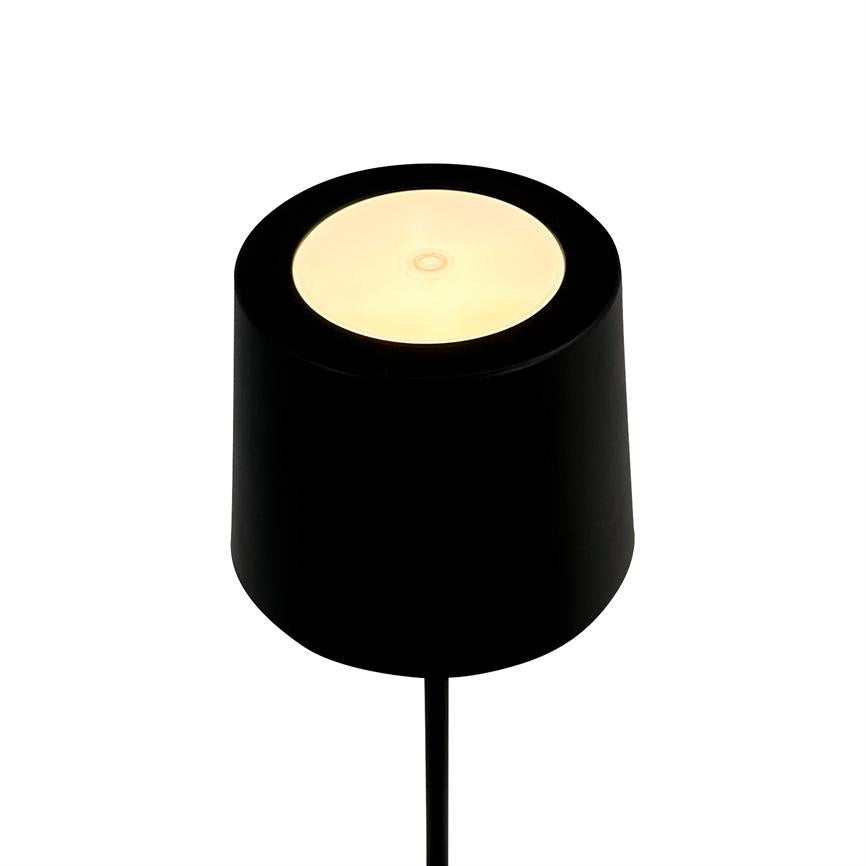 KARL LED lamp with 2 tubes, black