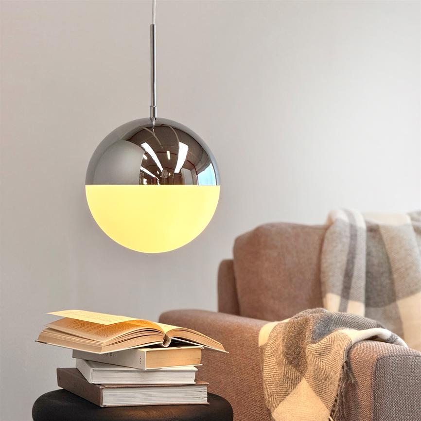 Nova D25 pendant Opal - Chrome – Dyberg Larsen
