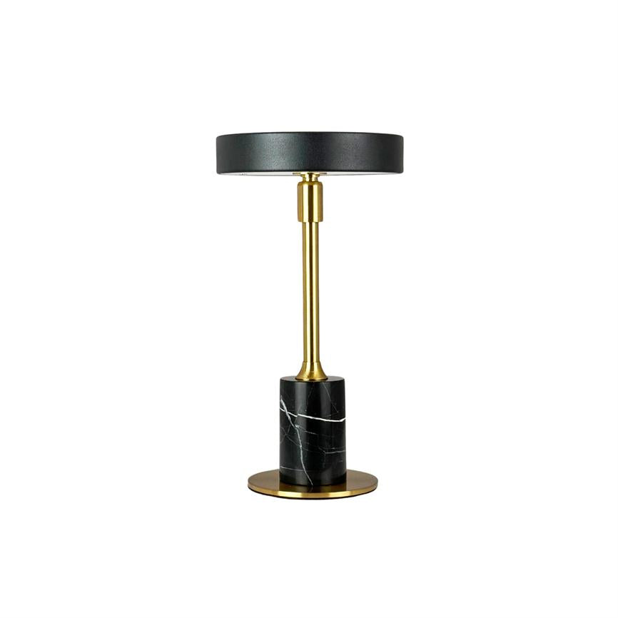 Starlight LED Mini Rechargeable Table Lamp, Black Marble - Black
