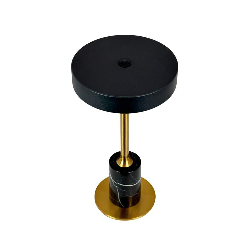 Starlight LED Mini Rechargeable Table Lamp, Black Marble - Black