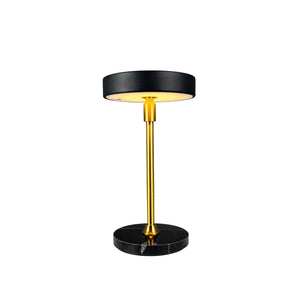Moonlight LED Mini Genopladelig Bordlampe - Sort/Marmor