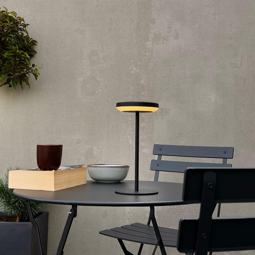 Otera Solar Bordlampe 25 cm -Sort