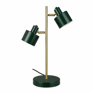 Ocean Table Lamp 2 Shades - Dark Green/Brass