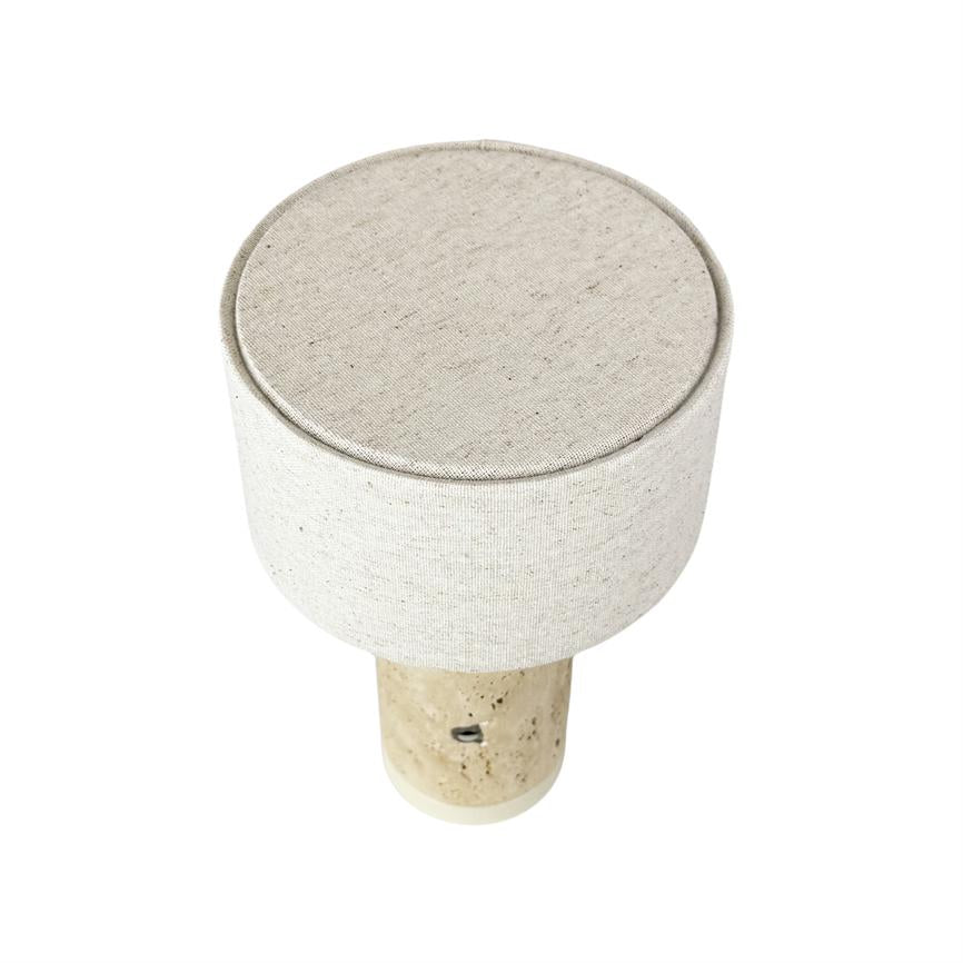 Mellow LED Rechargeable Table Lamp - Trevertin