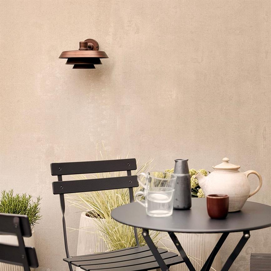 Dune Outdoor Wall Lamp Ø26 - Copper Look
