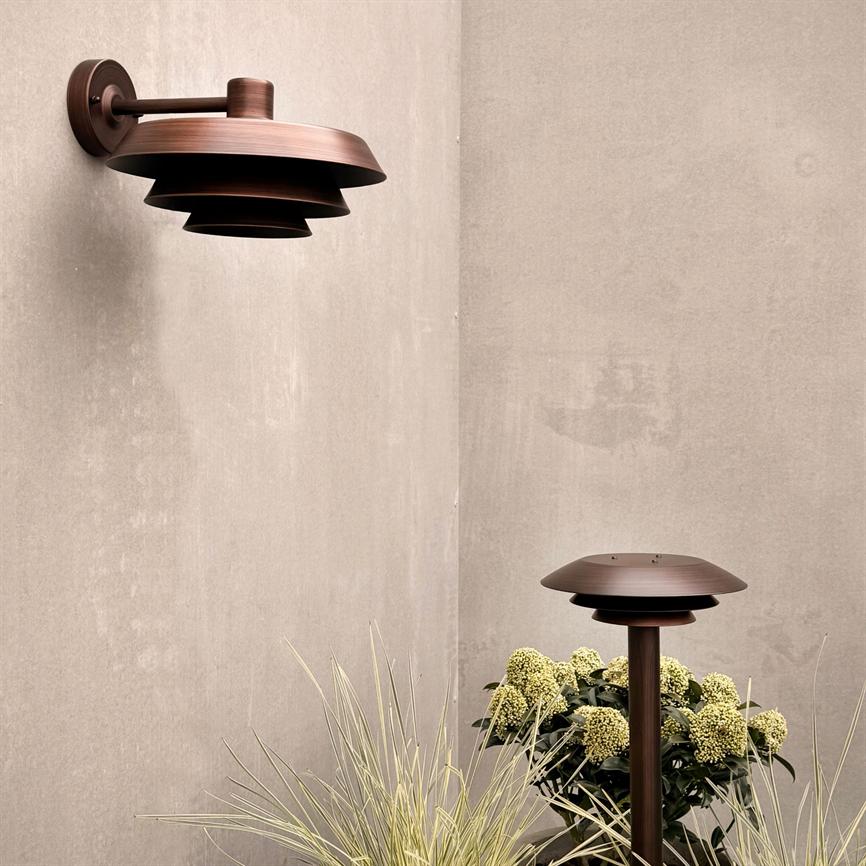 Dune Outdoor Wall Lamp Ø26 - Copper Look