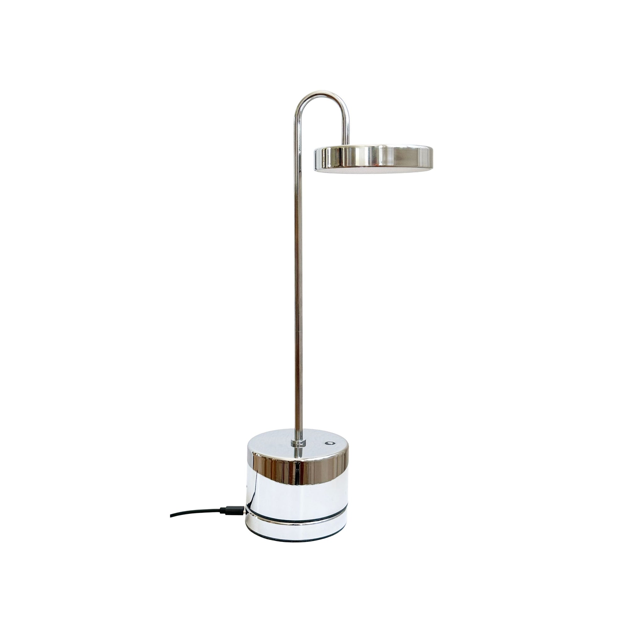 Moovelight Table Lamp with Wireless Charger, Chrome
